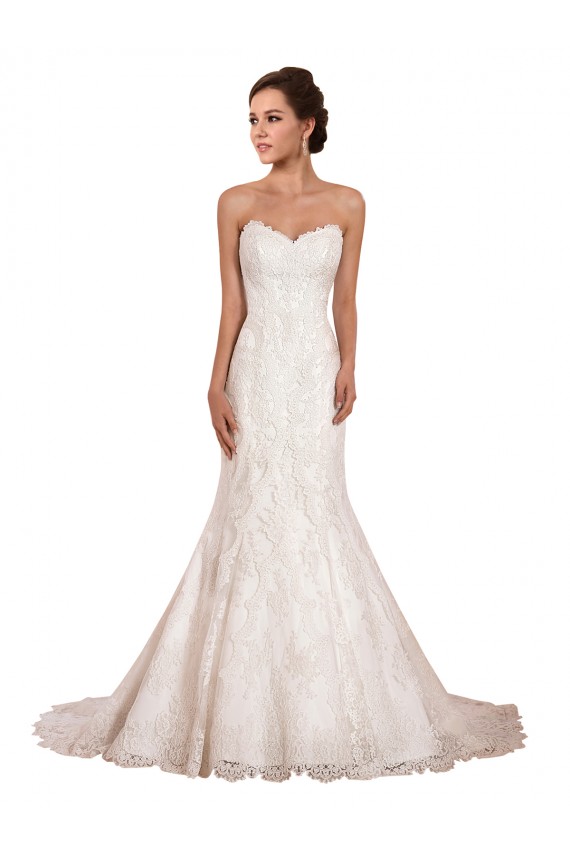 Sweetheart Neckline Sexy Mermaid Lace Wedding Dress UK