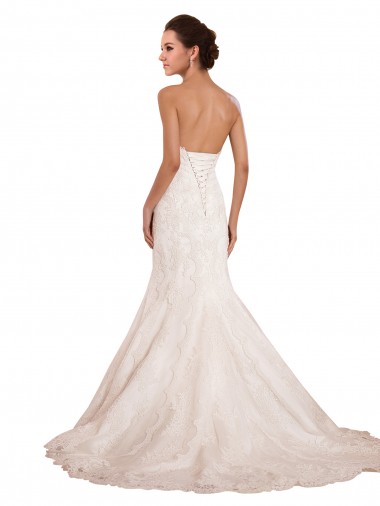 Sweetheart Neckline Sexy Mermaid Lace Wedding Dress UK