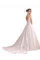 Off the Shoulder Sweetheart Ball Gown Satin Wedding Dress UK