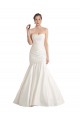 Strapless Mermaid Ruched Satin Beach Wedding Dress with Low Back UK