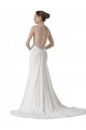Sweetheart Sheath Chiffon Beach Wedding Dress with Beaded Belts UK
