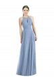 Keyhole Halter Chiffon Maxi Bridesmaid Dress UK