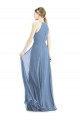 Keyhole Halter Chiffon Maxi Bridesmaid Dress UK