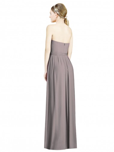 Sweetheart Neckline Long Full Length Chiffon Bridesmaid Dress UK