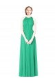Halter Neckline Long Chiffon Bridesmaid Dress with Side Bow UK