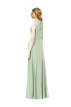Halter Neckline Long Chiffon Bridesmaid Dress with Side Bow UK