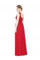 Full-Length Long Chiffon Bridesmaid Dress with Side Front Slit UK