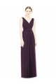 V-Neckline Sleevelss Full Length Chiffon Bridesmaid Dress UK
