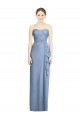 Strapless Full-Length Chiffon Bridesmaid Dress with Front Slit UK