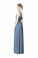 Flower Shoulder Draped One Shoulder Chiffon Bridesmaid Dress UK