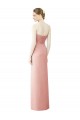 Strapless Sweetheart Long Chiffon Wrap Bridesmaid Dress UK