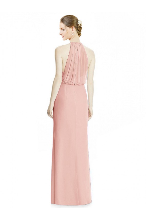 Halter Neck Trumpet Chiffon Bridesmaid Dress UK