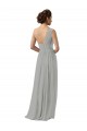 Ruffled One Shoulder Floor Length Long Chiffon Bridesmaid Dress UK
