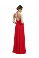 V-Neck Spaghetti Halter Strap Chiffon Bridesmaid Dress UK