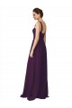 Full Length Chiffon Bridesmaid Dress with Spaghetti Straps UK