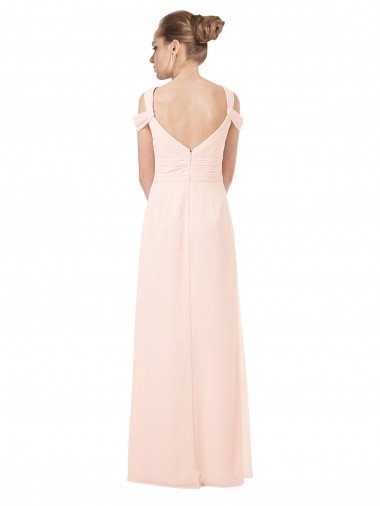 Chiffon Sweetheart Bridesmaid Dress with An Illusion Overlay UK