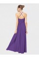 Long Chiffon Spaghetti Strap Halter Bridesmaid Dress UK