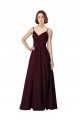 V-Neck Chiffon Bridesmaid Dress with Twist Front Bodice UK