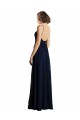 Simple Chiffon Bridesmaid Dress with Deep V-Neckline UK