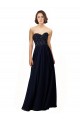 Long Chiffon Sweetheart Neckline Bridesmaid Dress with Beading UK