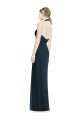 V-Neck Halter Chiffon Bridesmaid Dress with Side Front Slit UK