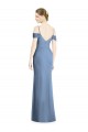 Draped Cold Shoulder Sweetheart Long Chiffon Formal Bridesmaid Dress UK