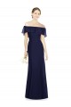 Off the Shoulder Full-Length Trumpet Chiffon Bridesmaid Dress UK