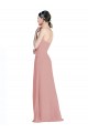 Daped A-Line Chiffon Bridesmaid Dress with Pleated Sweetheart Bodice UK