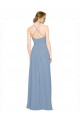 Pleated Halter Neckline A-Line Chiffon Bridesmaid with Criss Cross Back UK