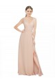 Chiffon Bridesmaids Dress with Matching Chiffon Tie Sash UK