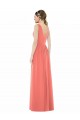 V-Neck V-Back Sleeveless Chiffon Bridesmaid Dress UK