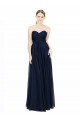 Strapless Sweetheart Long Chiffon Bridesmaid Dress Low Back UK