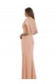 Cap Sleeves Long Chiffon Bridesmaid Dress / Prom Dress with Low V-Back UK