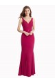 V-Neck Mermaid Chiffon Bridesmaid Dress / Prom Dress with V-Back and Belt UK