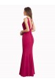 V-Neck Mermaid Chiffon Bridesmaid Dress / Prom Dress with V-Back and Belt UK