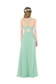 Classic Long Chiffon Bridesmaid Dress with V-Neck UK