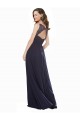 Elegant Chiffon Bridesmaid Dress with V-Neck Lace Bodice UK