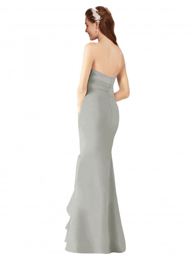 Strapless Chiffon Bridesmaids Dress with Sweetheart Neckline UK