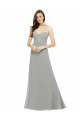 Chiffon Bridesmaid Dress with Sweetheart Neckline and Adjustable Straps UK