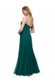 Chiffon Bridesmaid Dress with Pleated Bodice and Straps UK