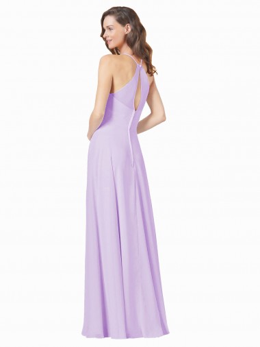 Simple Chiffon Bridesmaid Dress with Pocket UK