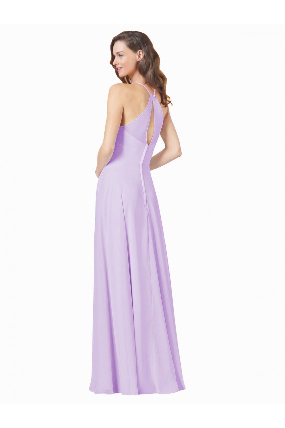 Simple Chiffon Bridesmaid Dress with Pocket UK