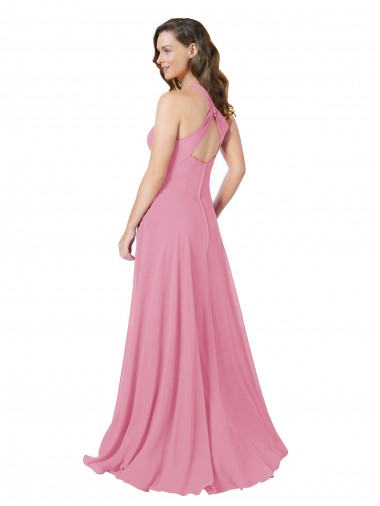 Chiffon Bridesmaid Dress / Prom Dress with Keyhole Front UK