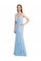 Fluted Long Chiffon Bridesmaid Dress with Cascading Ruffles UK