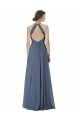 Halter Neck Ruched Bodice Chiffon Bridesmaid Dress UK