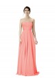 Strapless Chiffon Bridesmaid Dress with Ruched Sweetheart Neckline UK