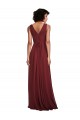 Sleeveless V-Neck Pleated Chiffon Bridesmaid Dress UK