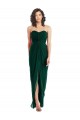 Twist Front Draped Chiffon Bridesmaid Dress with Slit UK