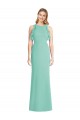 Jewel Neck Mermaid Open Back Chiffon Bridesmaid Dress UK