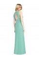 Jewel Neck Mermaid Open Back Chiffon Bridesmaid Dress UK